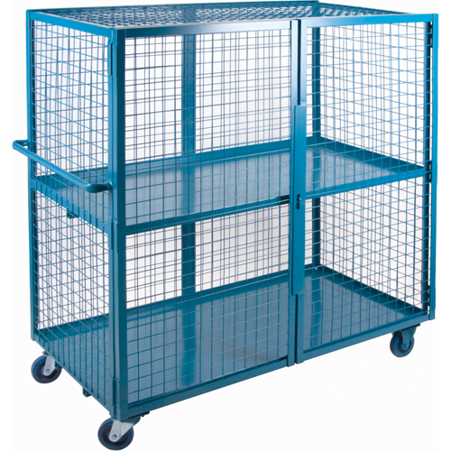 Wire Mesh Truck, 2 Tiers, 63" L x 32" W x 62.5" H, 1200 lbs. Cap. Air Extreme Inc.