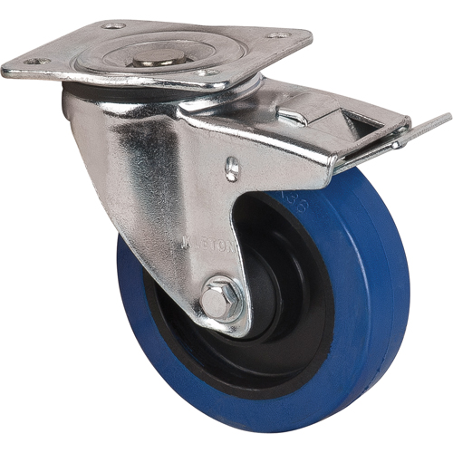 Blue Caster, Swivel with Brake, 5" (127 mm), Rubber, 400 lbs. (181 kg.) Air Extreme Inc.