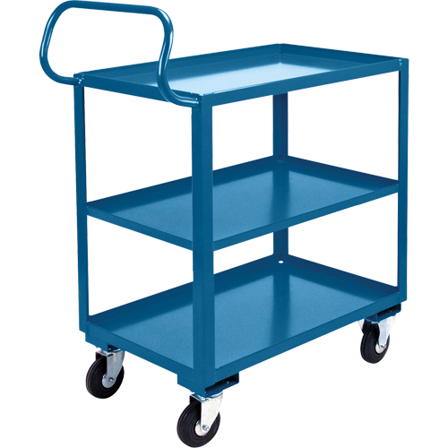 Chariot ergonomique &agrave; tablettes, 800 lb Capacit&eacute;, Acier, 26" la x 37" ha x 38" p, Bordure vers le haut Air Extreme Inc.
