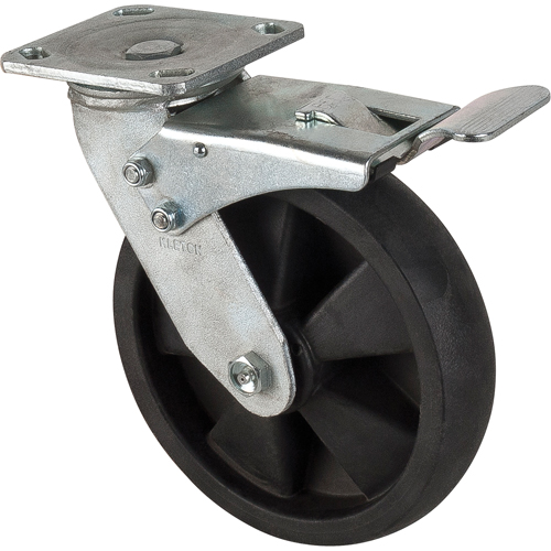 Roulettes haute temp&eacute;rature, Pivotant avec frein, 8" (203,2 mm), Nylon, 1000 lb (453 kg) Air Extreme Inc.