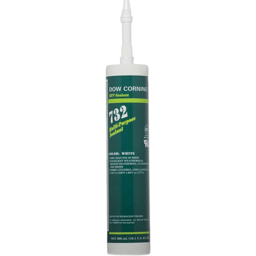 Dowsil 732 Multi-Purpose Silicone Sealant, 300 ml, Cartridge, White Air Extreme Inc.