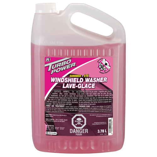 Liquide lave-glace d'&eacute;t&eacute; Turbo Power avec nettoyant pour taches d'insectes, Cruche, 3,78 L Air Extreme Inc.