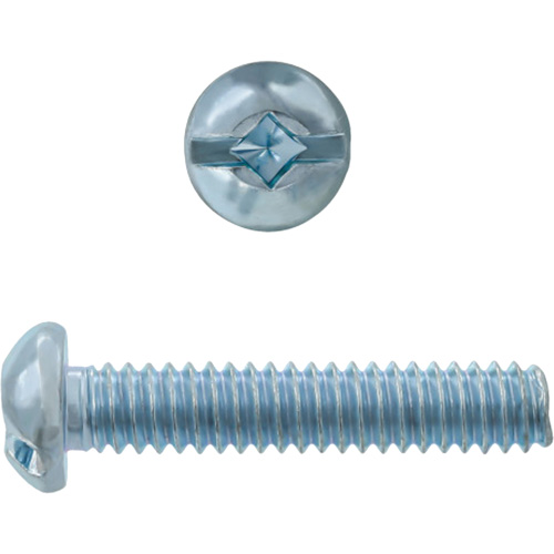 Round Square/Slot HD Machine Screws, #6 x 3" L, Zinc Plated Air Extreme Inc.
