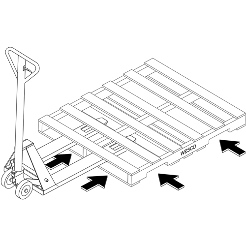 Transpalette hydraulique &agrave; 4 entr&eacute;es, 48" l x 7" la, Capacit&eacute; 4000 lb Air Extreme Inc.