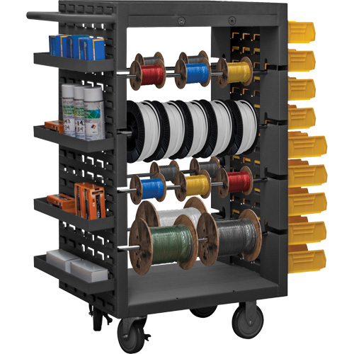 &eacute;tag&egrave;res mobiles &agrave; huit montants pour mat&eacute;riaux bobin&eacute;s, Acier, 8 Montants, 18-1/8" la x 46-1/16" h x 32-1/4" p, Capacit&eacute; de 1200 lb Air Extreme Inc.