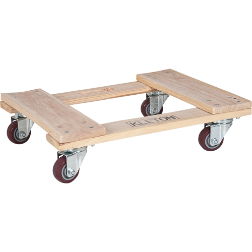 Hardwood Dolly, Polyurethane Wheels, 900 lbs. Capacity, 18" W x 24" D x 7" H Air Extreme Inc.
