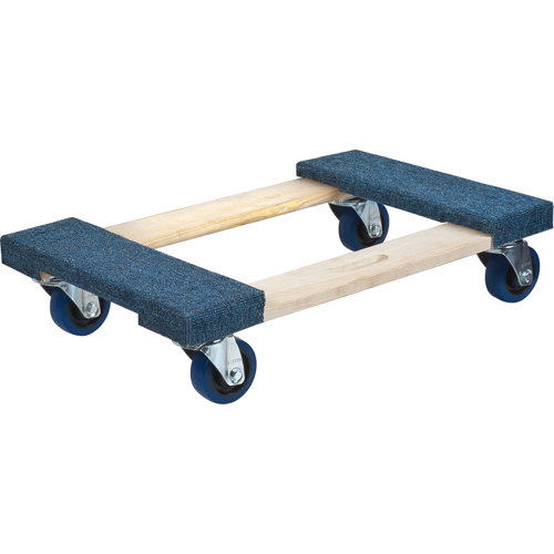 Socle roulant en bois dur &agrave; bouts avec tapis, Cadre en Bois, 18" la x 30" lo, Capacit&eacute; 1400 lb Air Extreme Inc.