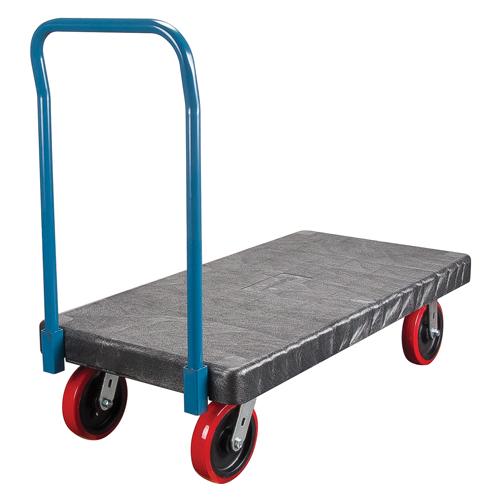 Plastic Platform Truck, 60" L x 30" W, 2500 lbs. Cap., Polyurethane Wheels Air Extreme Inc.