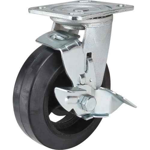 Roulette moul&eacute;, Pivotant avec frein, 6" (152,4 mm), Caoutchouc, 550 lb (249 kg) Air Extreme Inc.