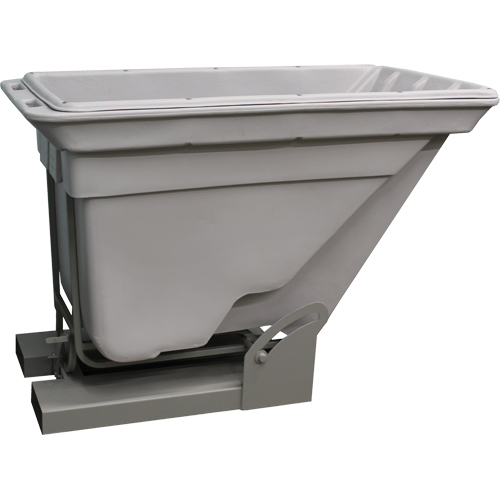 Self Dumping Hopper, Polyethylene, 1 cu.yd., Grey Air Extreme Inc.