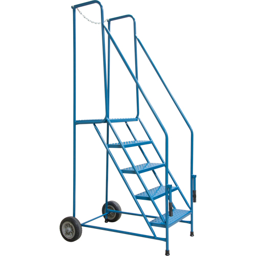 Escabeau roulant avec rails pour acc&egrave;s &agrave; une remorque, 4 marches, Largeur de la marche 22", Hauteur de la plateforme 37", Acier Air Extreme Inc.