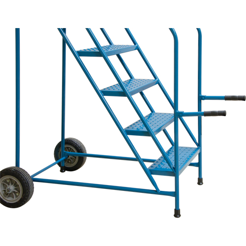 Escabeau roulant avec rails pour acc&egrave;s &agrave; une remorque, 4 marches, Largeur de la marche 22", Hauteur de la plateforme 37", Acier Air Extreme Inc.