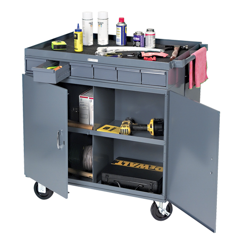 Heavy-Duty Two-Sided Mobile Work Station, 1200 lbs. Capacity, Steel, 34" x W, 34" x H, 24" D, All-Welded, 6 Drawers Air Extreme Inc.
