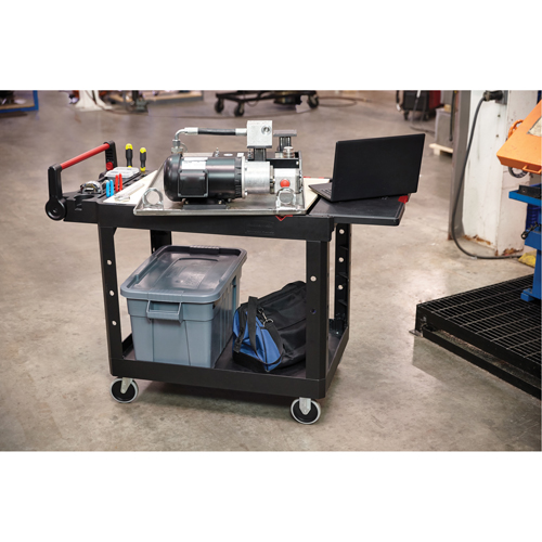Heavy-Duty Adaptable Utility Cart, 2 Tiers, 17-3/4" x 36" x 46-1/5", 500 lbs. Capacity Air Extreme Inc.
