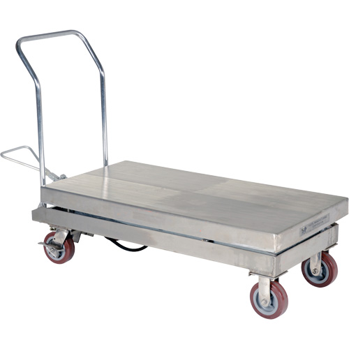 Manual Hydraulic Scissor Lift Table, 47" L x 24" W, Partial Stainless Steel, 2000 lbs. Capacity Air Extreme Inc.