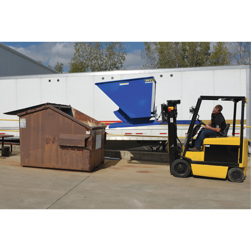 Self-Dumping Hopper, Steel, 3/4 cu.yd., Blue Air Extreme Inc.