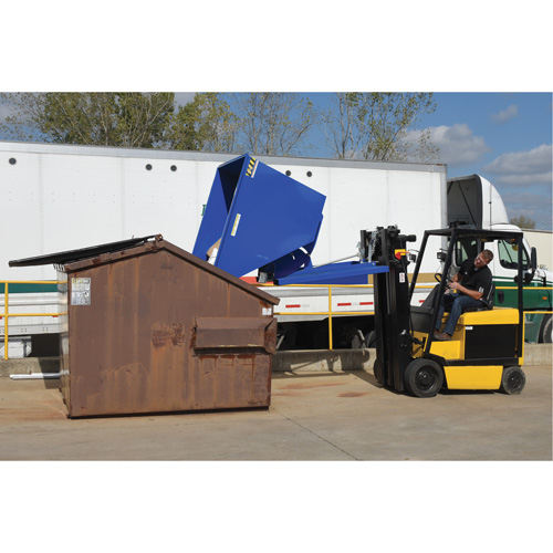 Self-Dumping Hopper, Steel, 3/4 cu.yd., Blue Air Extreme Inc.