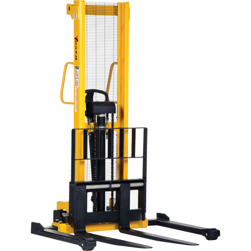 Manual Hydraulic Stacker, Hand Pump Operated, 2000 lbs. Capacity, 35" Max Lift Air Extreme Inc.