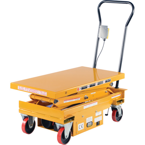 DC Powered Hydraulic Scissor Lift Elevating Cart, Steel, 39-3/4" L x 20-1/2" W, 1000 lbs. Capacity Air Extreme Inc.