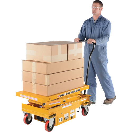 DC Powered Hydraulic Scissor Lift Elevating Cart, Steel, 39-3/4" L x 20-1/2" W, 1000 lbs. Capacity Air Extreme Inc.