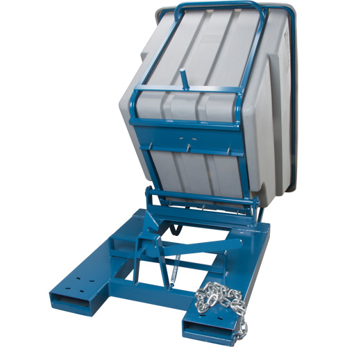 Self-Dumping Hopper, Polyethylene, 1-1/10 cu.yd, Grey Air Extreme Inc.