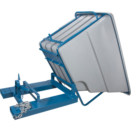 Self-Dumping Hopper, Polyethylene, 1-1/10 cu.yd, Grey Air Extreme Inc.
