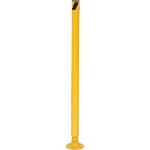 Spring Loaded Bollard, Steel, 42" H x 2-1/8" W, Yellow Air Extreme Inc.