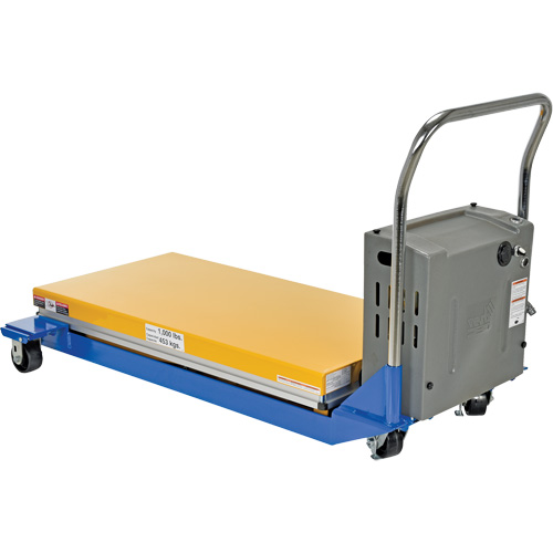DC Powered & Manual Scissor Lift Table, Steel, 48" L x 24" W, 1000 lbs. Capacity Air Extreme Inc.