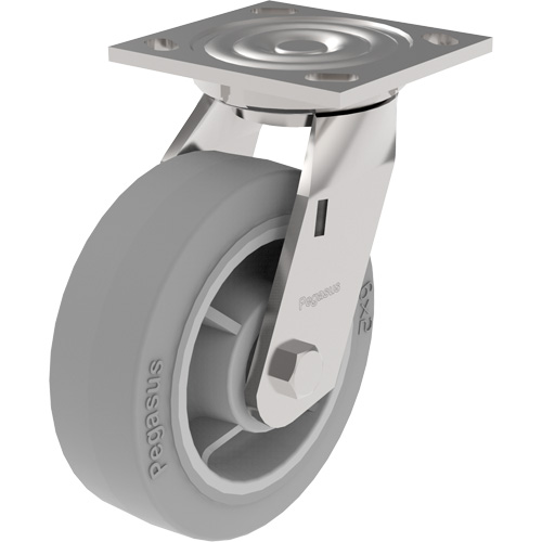 21 Series Medium-Duty Caster, Rigid, 6" (152.4 mm), Thermoplastic Rubber, 500 lbs. (227 kg.) Air Extreme Inc.