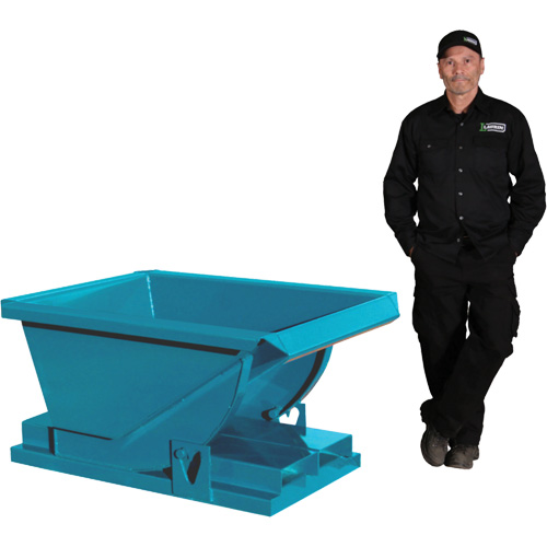 Conteneur autobasculeur extra robuste, Acier, 1/4 vg³, Bleu Air Extreme Inc.