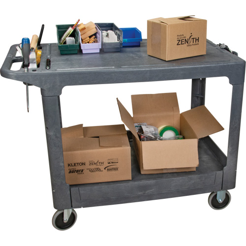 Chariot utilitaire pour l'entretien avec tablette plate, 2 tiers, 25-1/4" x 32-1/4" x 44", Capacit&eacute; 550 lb Air Extreme Inc.