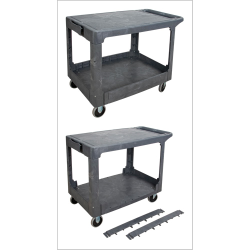 Chariot utilitaire pour l'entretien avec tablette plate, 2 tiers, 25-1/4" x 32-1/4" x 44", Capacit&eacute; 550 lb Air Extreme Inc.