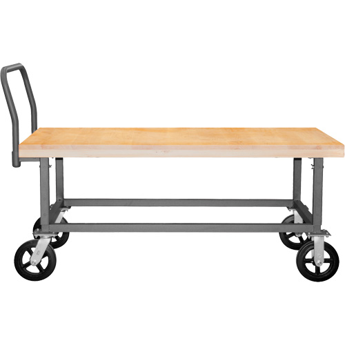 Chariot &agrave; plateforme ajustable en bois, 48" lo x 24" la, Capacit&eacute; de 1800 lb, Roues en Caoutchouc moul&eacute; Air Extreme Inc.