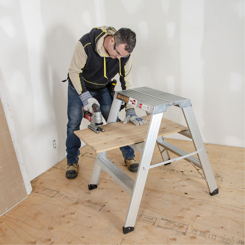 Portable Work-Stand Saw Horse, Aluminum Frame, 12-1/4" D x 36" H Air Extreme Inc.