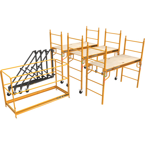 Complete 18' Drywall  Baker Scaffold Tower Set, 122" D x 236" H Air Extreme Inc.