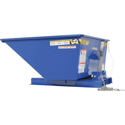 Low Profile D-Style Self Dumping Hopper, Steel, 1/4 cu.yd., Blue Air Extreme Inc.