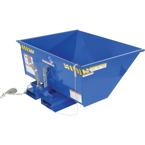 Low Profile D-Style Self Dumping Hopper, Steel, 1/2 cu.yd., Blue Air Extreme Inc.