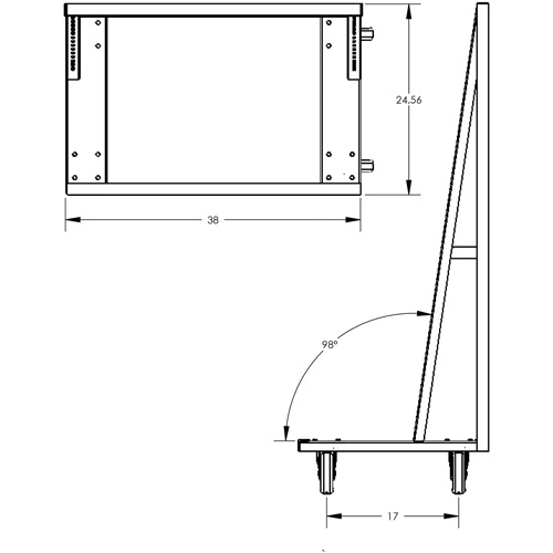 Chariot &agrave; cadre en A robuste &agrave; un c&ocirc;t&eacute; avec 6 plateaux, 38" x 25" x 63", Capacit&eacute; 2500 lb Air Extreme Inc.