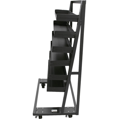 Single-Sided Heavy Duty A-Frame Cart with 6 Lipped Trays, 38" x 25" x 63", 2500 lbs. Capacity Air Extreme Inc.
