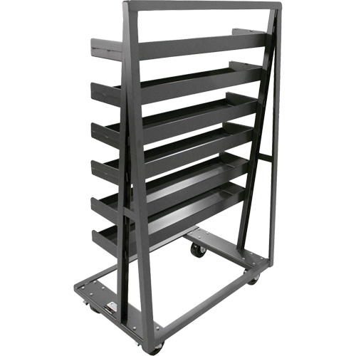 Single-Sided Heavy Duty A-Frame Cart with 6 Lipped Trays, 38" x 25" x 63", 2500 lbs. Capacity Air Extreme Inc.