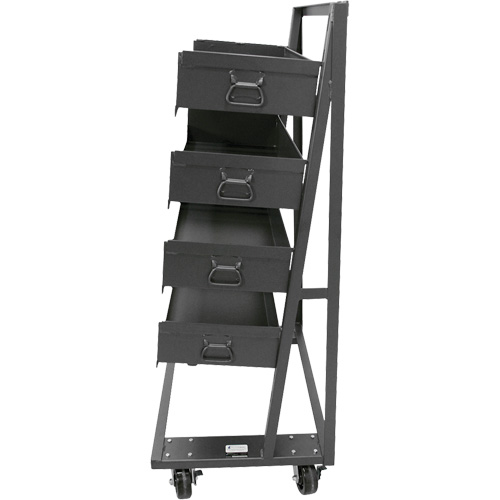Chariot &agrave; cadre en A robuste &agrave; un c&ocirc;t&eacute; avec 4 grands plateaux, 38" x 25" x 63", Capacit&eacute; 2500 lb Air Extreme Inc.