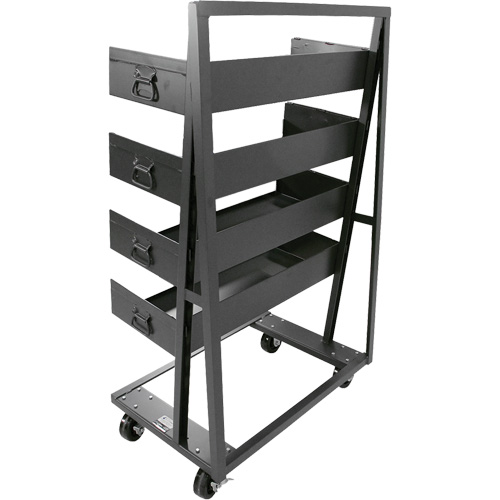 Chariot &agrave; cadre en A robuste &agrave; un c&ocirc;t&eacute; avec 4 grands plateaux, 38" x 25" x 63", Capacit&eacute; 2500 lb Air Extreme Inc.
