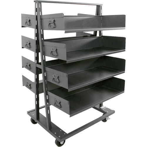 Double-Sided Heavy Duty A-Frame Cart with 8 Large Trays, 38" x 30" x 63", 2500 lbs. Capacity Air Extreme Inc.