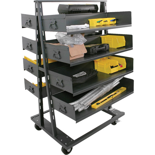 Double-Sided Heavy Duty A-Frame Cart with 8 Large Trays, 38" x 30" x 63", 2500 lbs. Capacity Air Extreme Inc.
