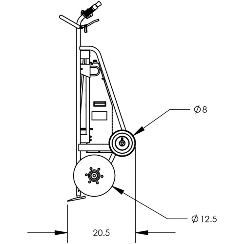 Diable pour baril motoris&eacute; avec roues pneumatiques Air Extreme Inc.