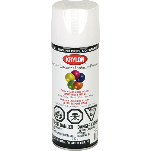 Industrial Acryli-Quik Lacquer, White, Semi-Gloss, 12 oz., Aerosol Can Air Extreme Inc.