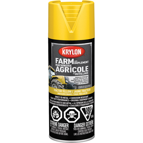 Peinture en a&eacute;rosol pour la ferme et l'&eacute;quipement, Jaune John Deere, Tr&egrave;s brillant, 12 oz, Canette a&eacute;rosol Air Extreme Inc.
