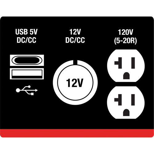 G&eacute;n&eacute;ratrice &agrave; onduleur, Surtension 2500 W, Nominale 1800 W, R&eacute;servoir 4,2 L Air Extreme Inc.