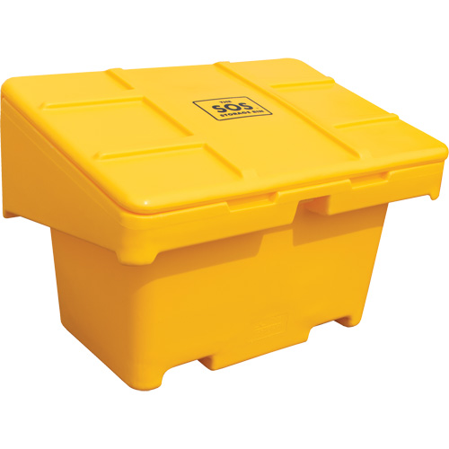 Contenants pour sel & sable SOS, Avec Moraillon, 42" x 29" x 30", 11 pi³, Jaune Air Extreme Inc.