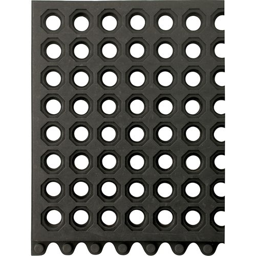 24/Seven&reg; Matting, Rubber, 3' W x 3' L, 5/8" Thick, Black Air Extreme Inc.